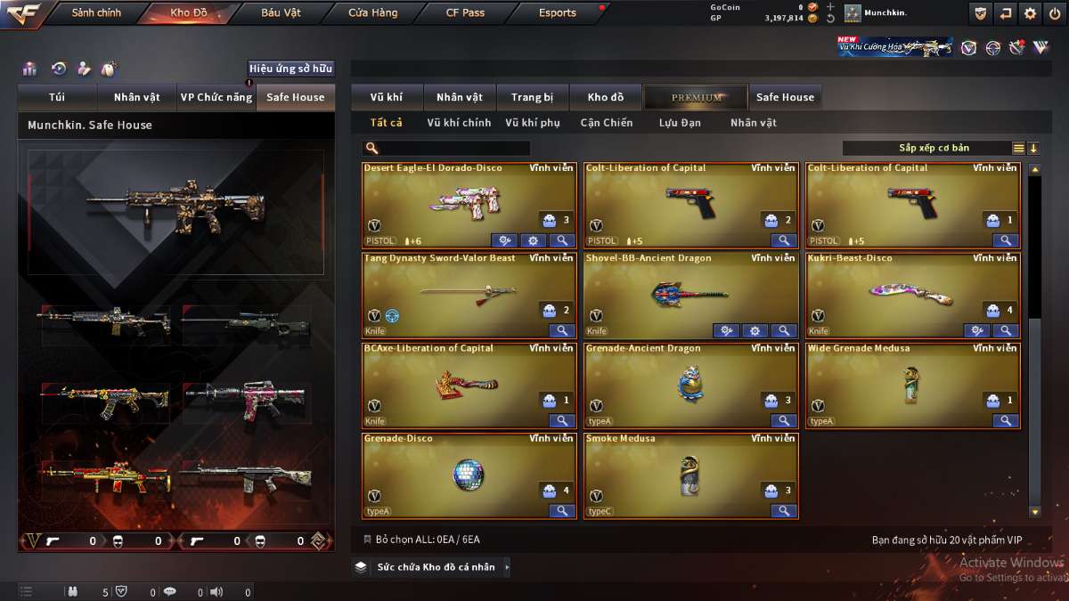 shop acc cf uy tin gia re